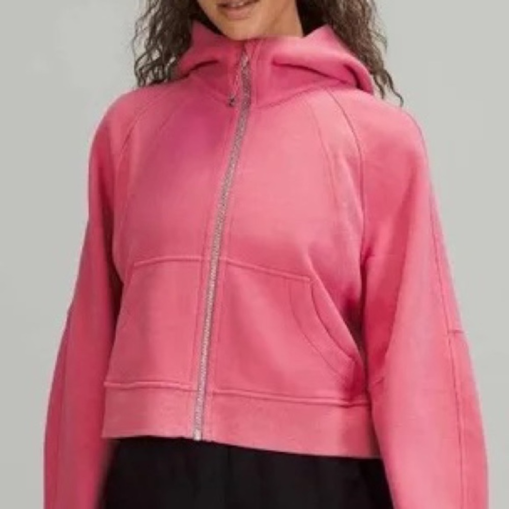 Lululemon Pink Blossom Full-Zip Oversized Scuba Hoodie